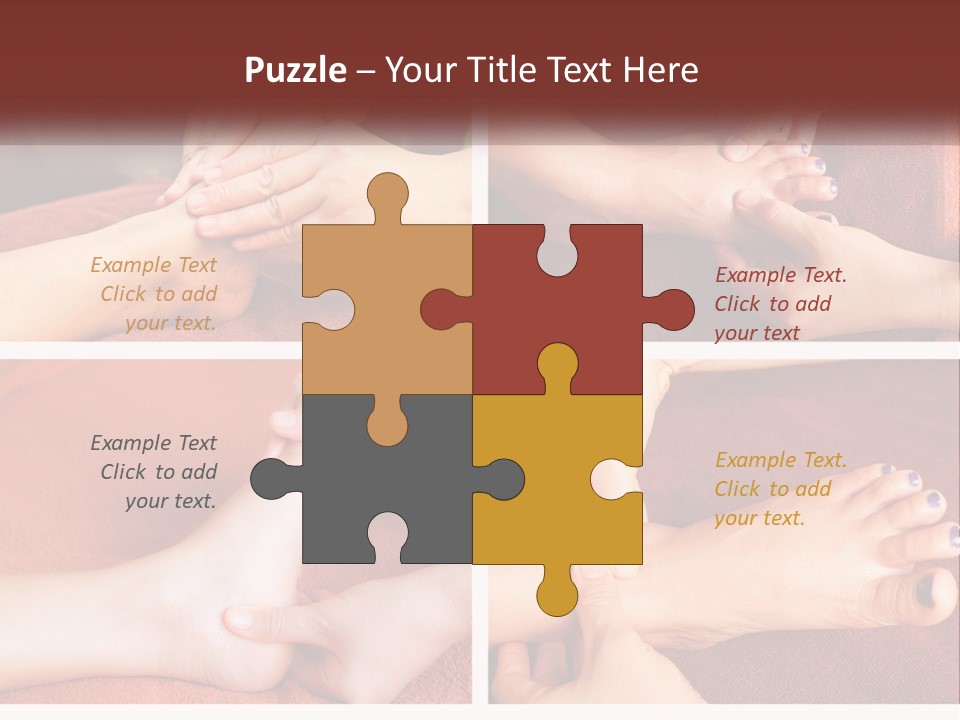 A Collage Of Photos Of A Woman Receiving A Foot Massage PowerPoint Template