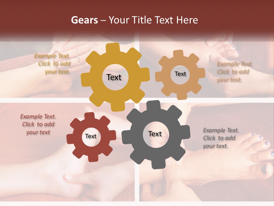 A Collage Of Photos Of A Woman Receiving A Foot Massage PowerPoint Template