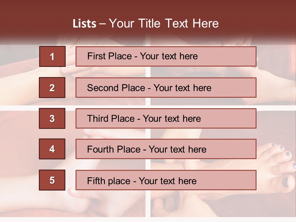 A Collage Of Photos Of A Woman Receiving A Foot Massage PowerPoint Template