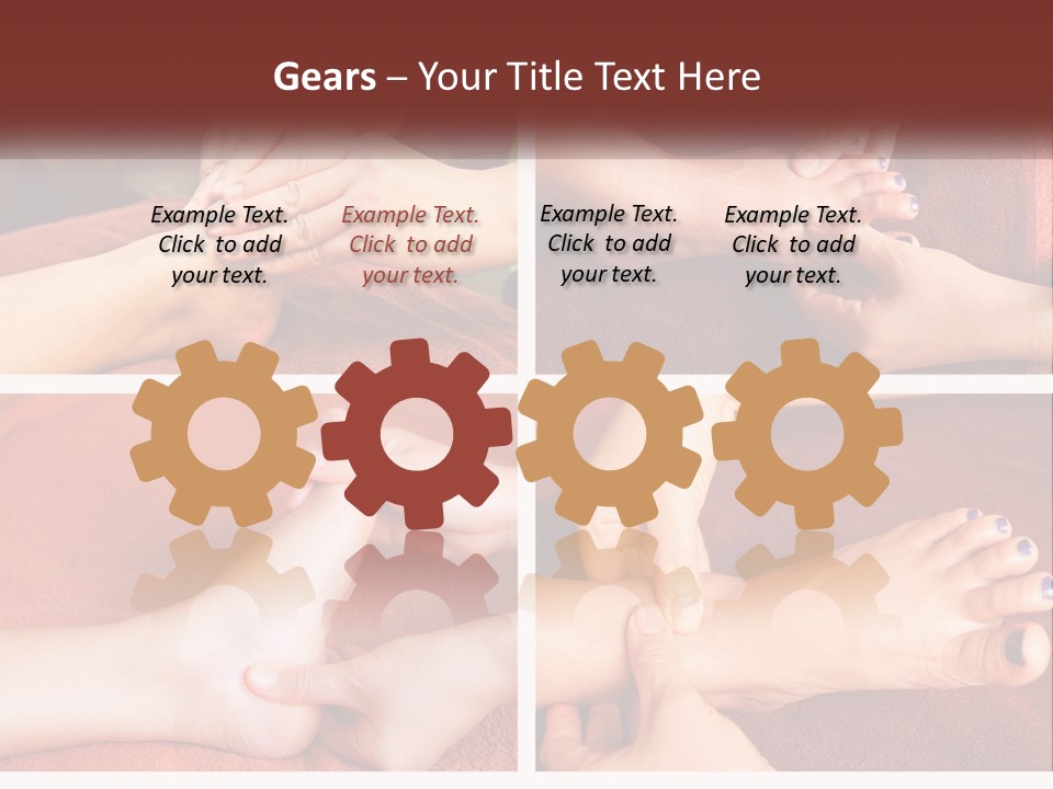 A Collage Of Photos Of A Woman Receiving A Foot Massage PowerPoint Template