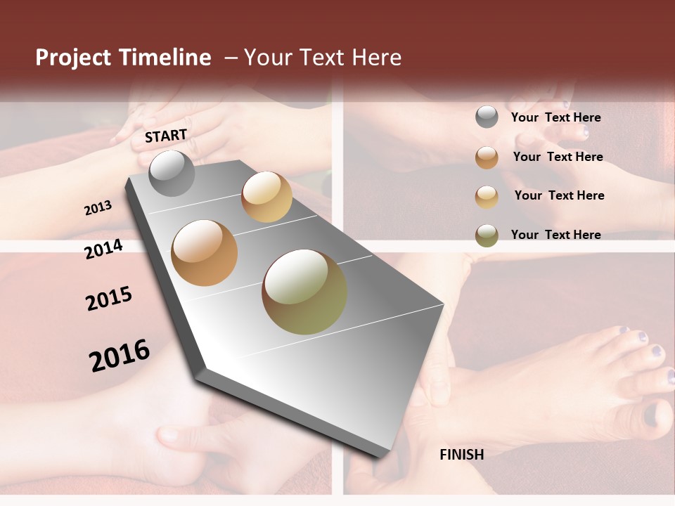 A Collage Of Photos Of A Woman Receiving A Foot Massage PowerPoint Template