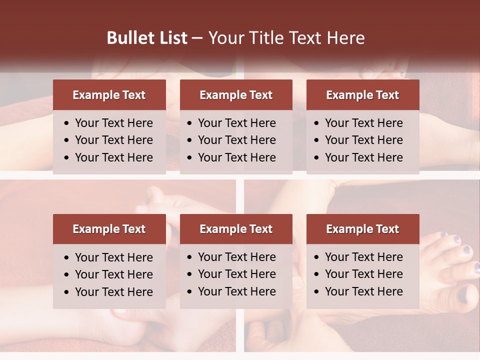 A Collage Of Photos Of A Woman Receiving A Foot Massage PowerPoint Template