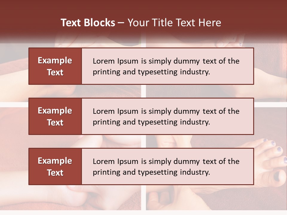 A Collage Of Photos Of A Woman Receiving A Foot Massage PowerPoint Template