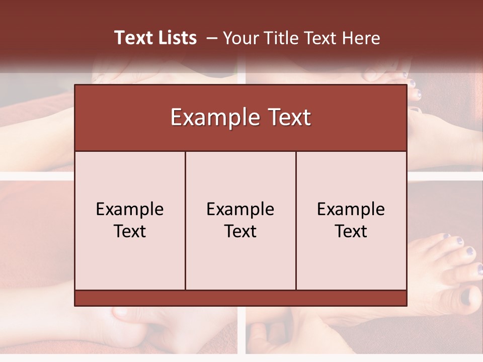 A Collage Of Photos Of A Woman Receiving A Foot Massage PowerPoint Template