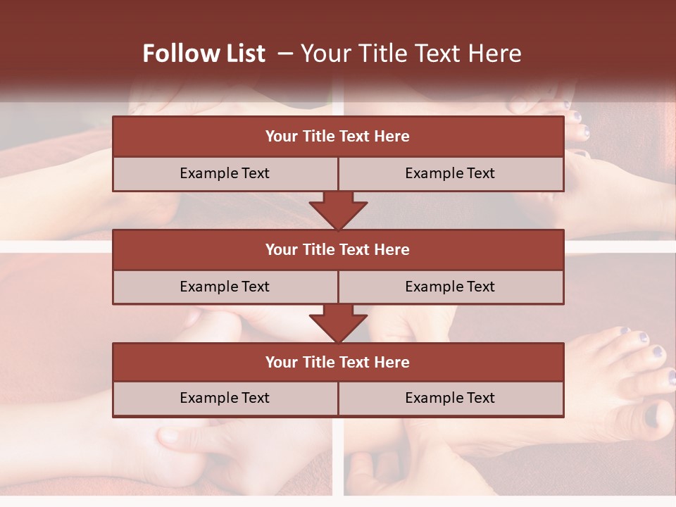 A Collage Of Photos Of A Woman Receiving A Foot Massage PowerPoint Template