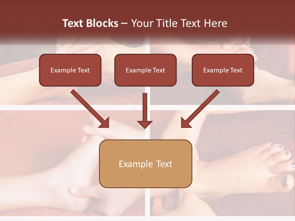 A Collage Of Photos Of A Woman Receiving A Foot Massage PowerPoint Template