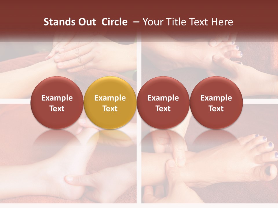 A Collage Of Photos Of A Woman Receiving A Foot Massage PowerPoint Template