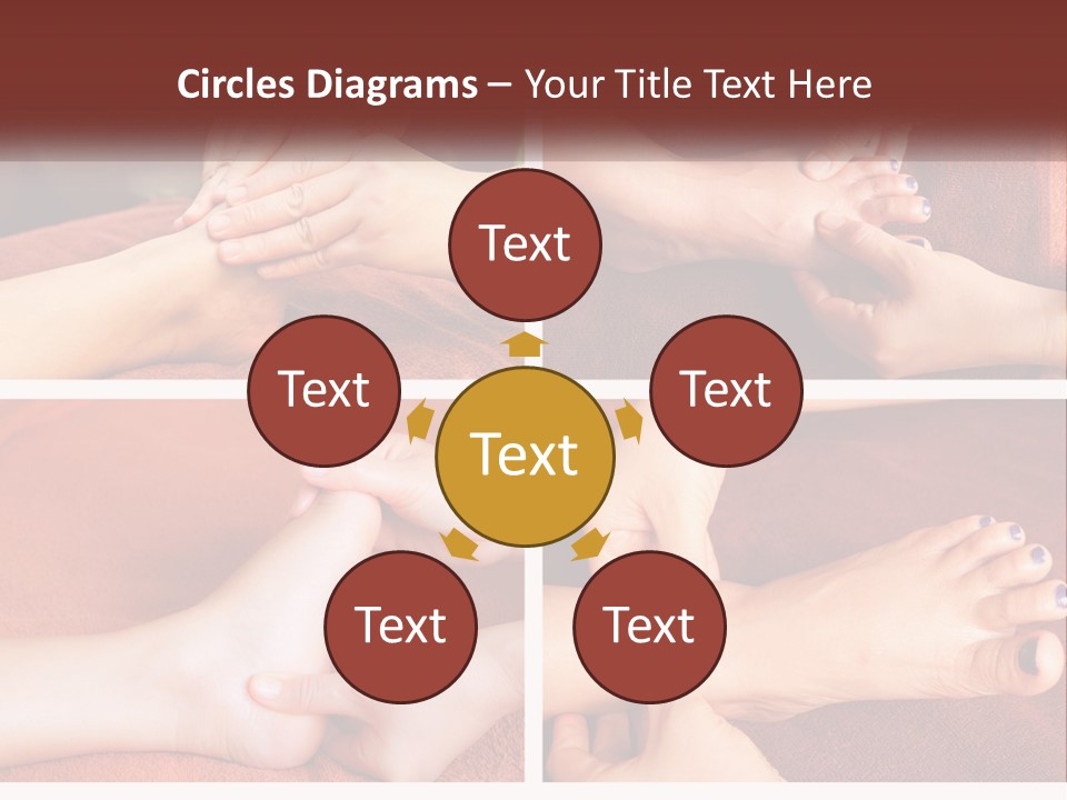 A Collage Of Photos Of A Woman Receiving A Foot Massage PowerPoint Template