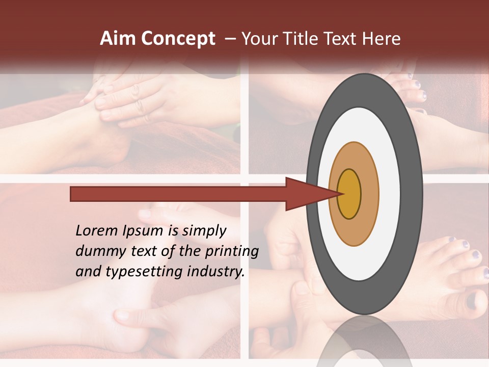 A Collage Of Photos Of A Woman Receiving A Foot Massage PowerPoint Template