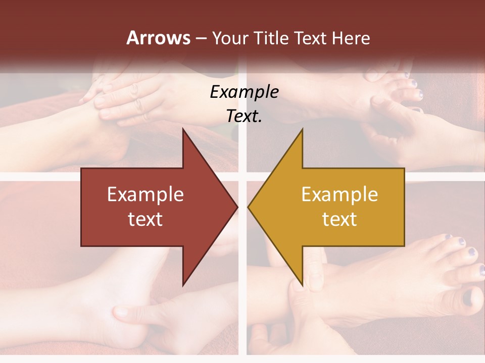 A Collage Of Photos Of A Woman Receiving A Foot Massage PowerPoint Template