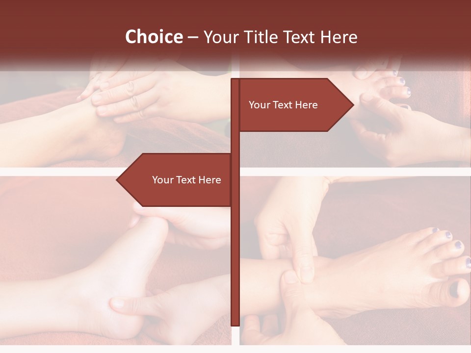 A Collage Of Photos Of A Woman Receiving A Foot Massage PowerPoint Template