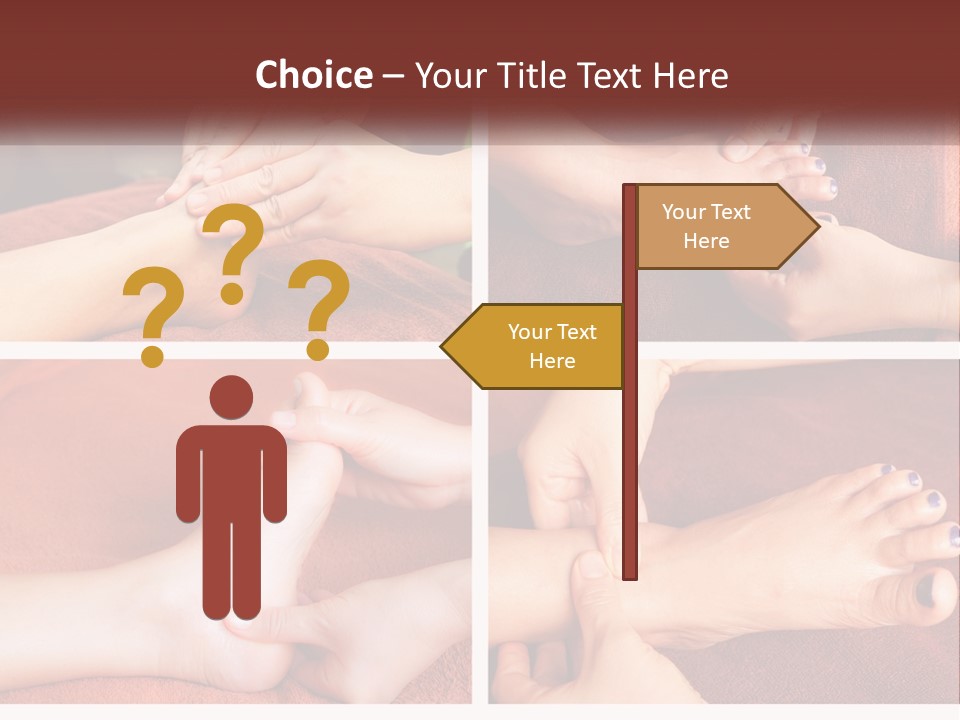 A Collage Of Photos Of A Woman Receiving A Foot Massage PowerPoint Template