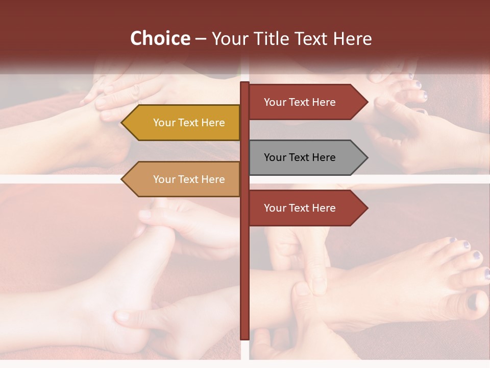 A Collage Of Photos Of A Woman Receiving A Foot Massage PowerPoint Template
