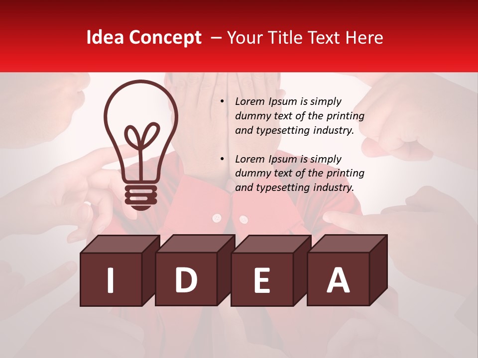 A Group Of People Covering Their Faces With Their Hands PowerPoint Template