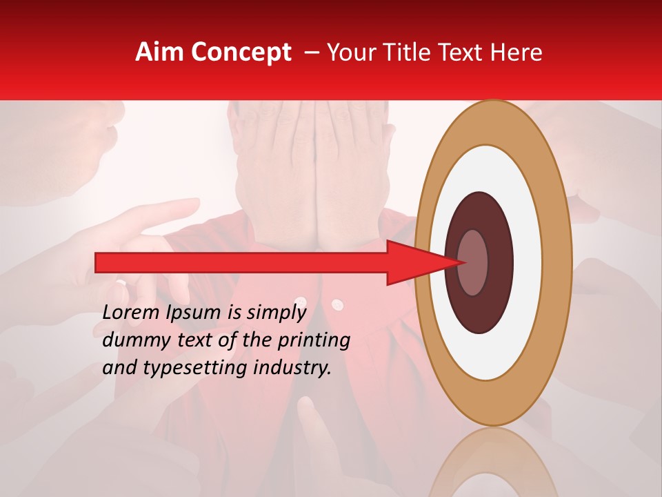 A Group Of People Covering Their Faces With Their Hands PowerPoint Template