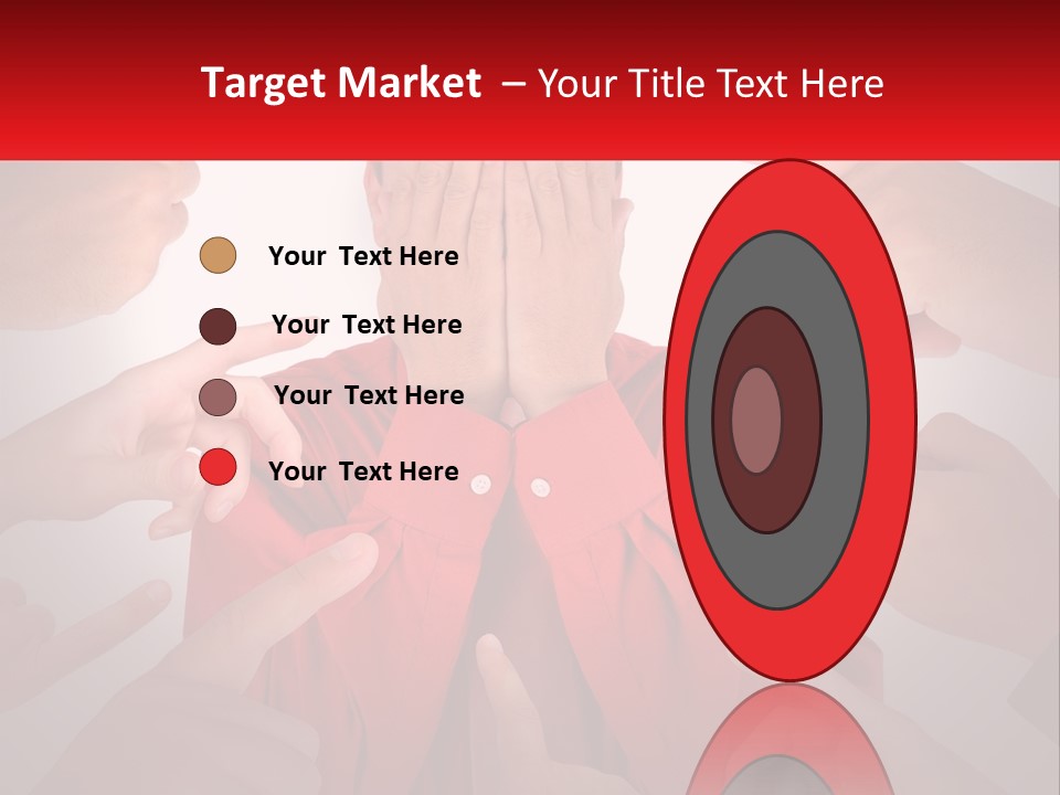 A Group Of People Covering Their Faces With Their Hands PowerPoint Template