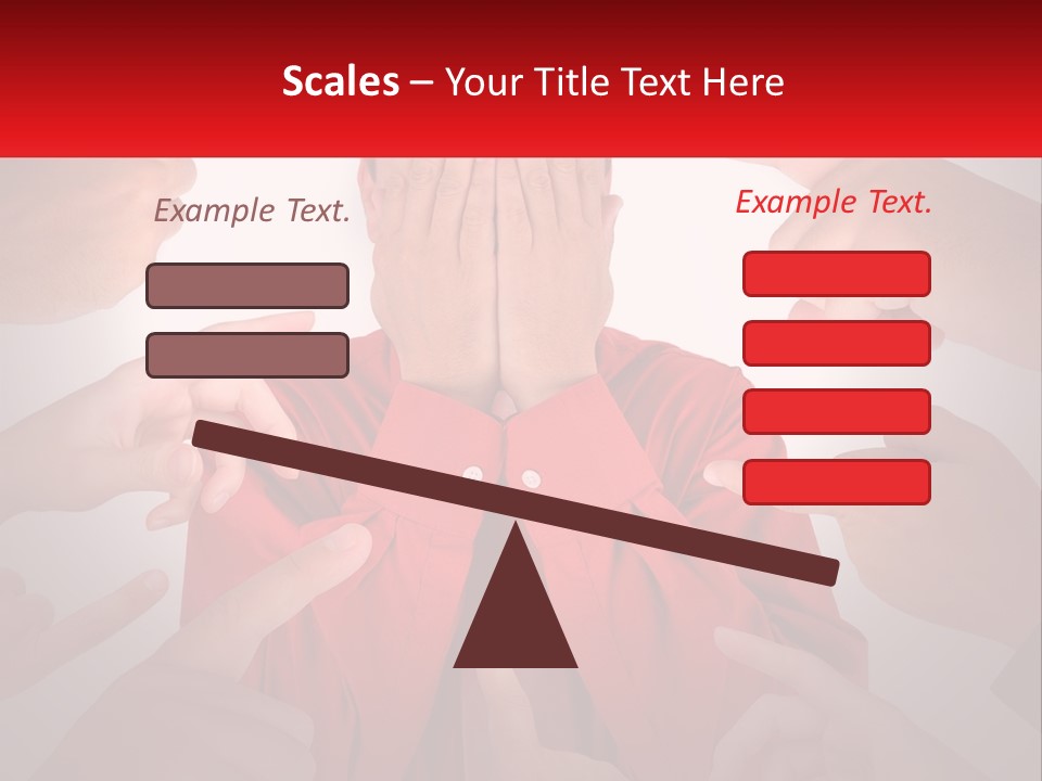 A Group Of People Covering Their Faces With Their Hands PowerPoint Template