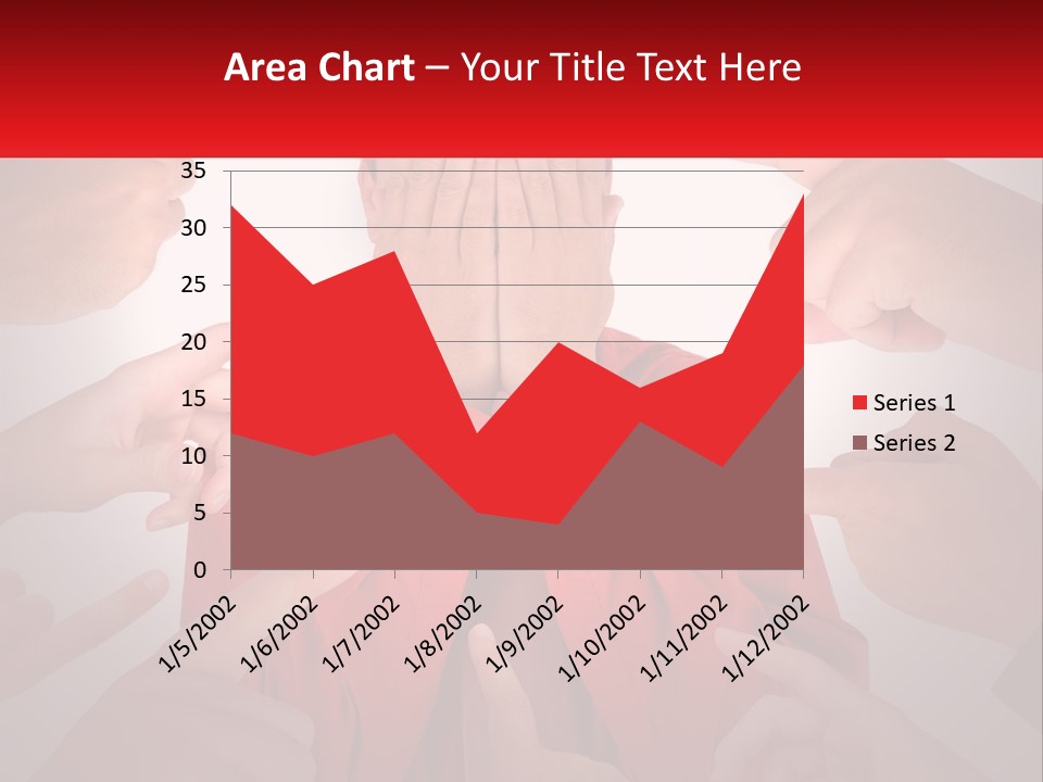 A Group Of People Covering Their Faces With Their Hands PowerPoint Template