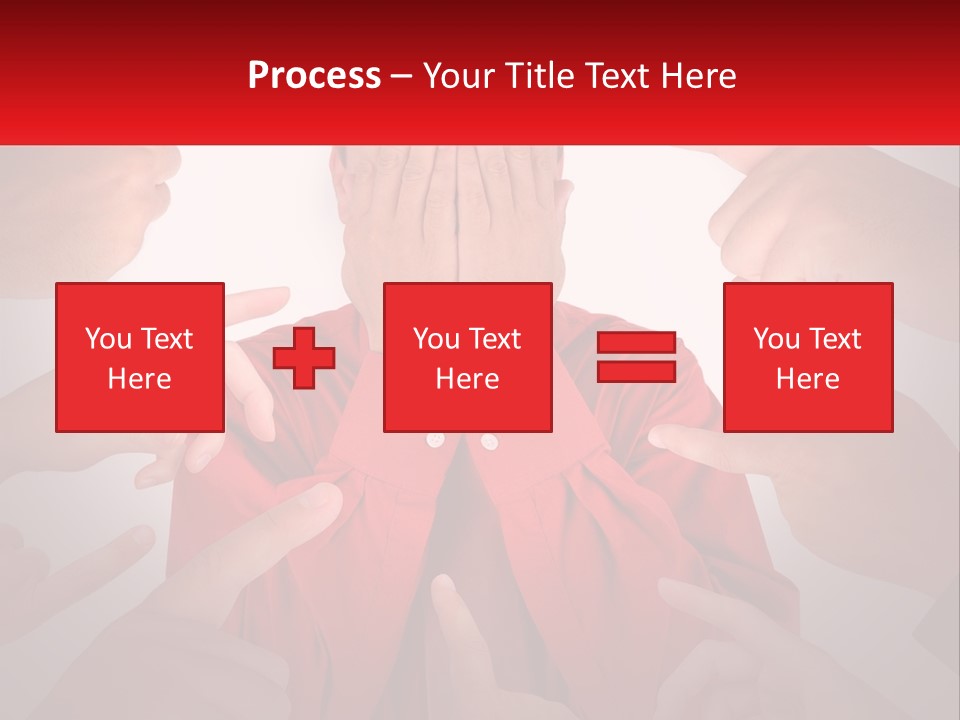 A Group Of People Covering Their Faces With Their Hands PowerPoint Template