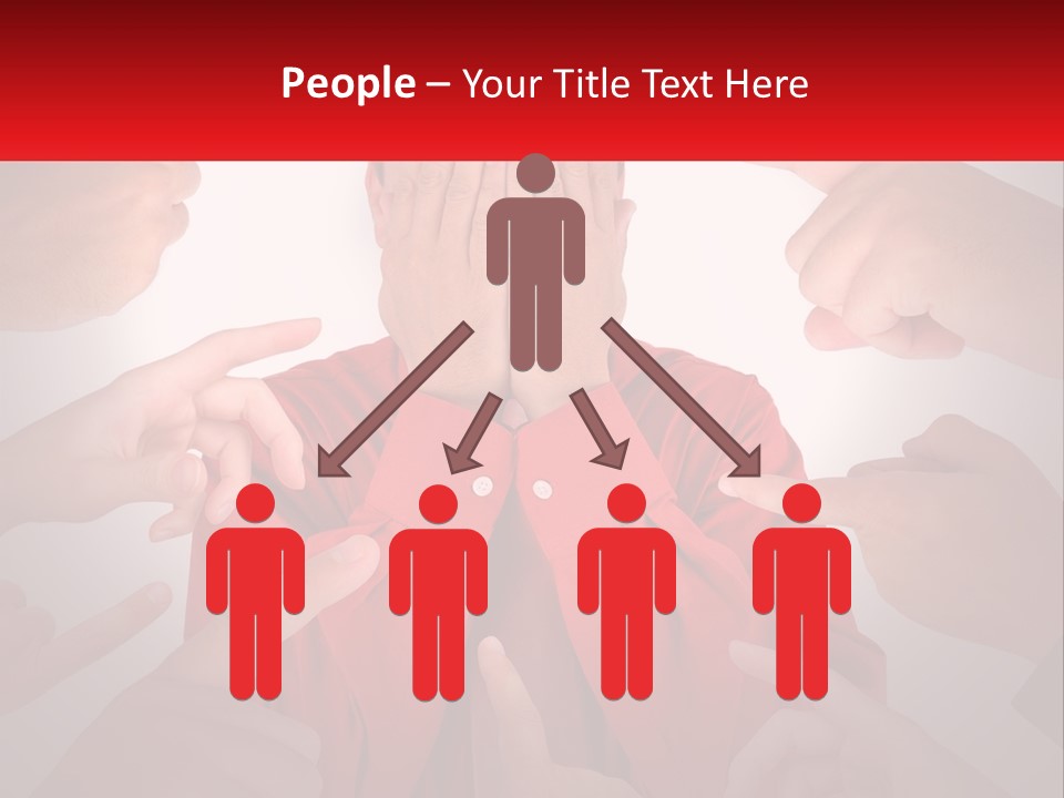 A Group Of People Covering Their Faces With Their Hands PowerPoint Template