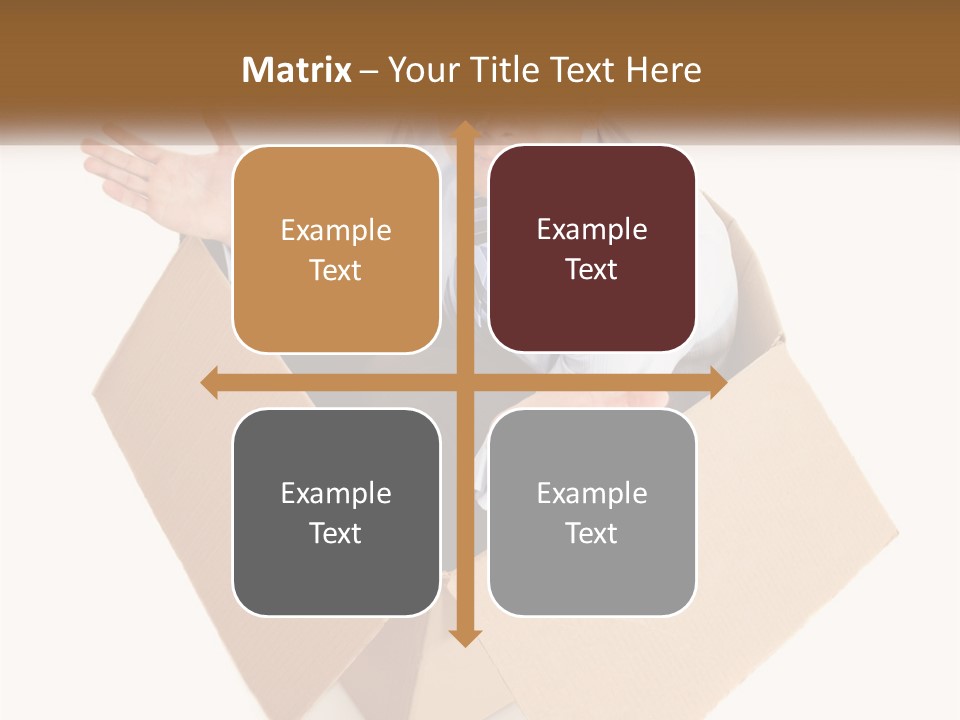 A Man Sitting In A Cardboard Box With His Hands Out PowerPoint Template