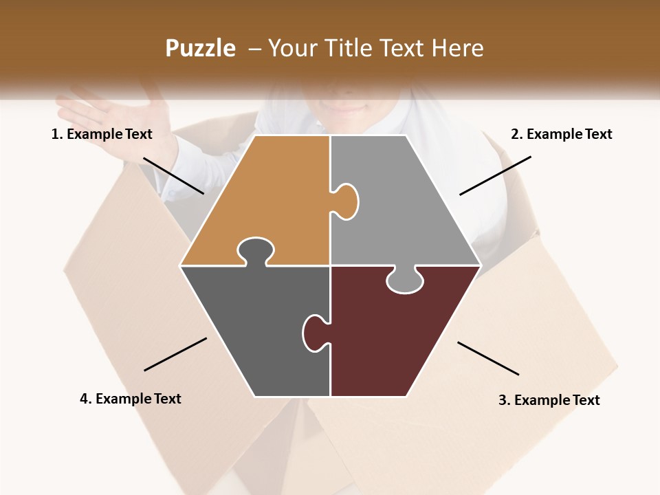 A Man Sitting In A Cardboard Box With His Hands Out PowerPoint Template