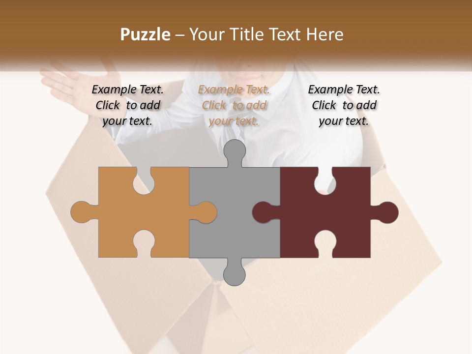 A Man Sitting In A Cardboard Box With His Hands Out PowerPoint Template