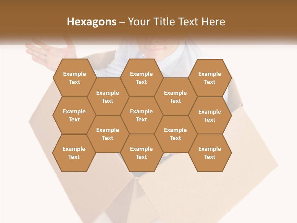A Man Sitting In A Cardboard Box With His Hands Out PowerPoint Template