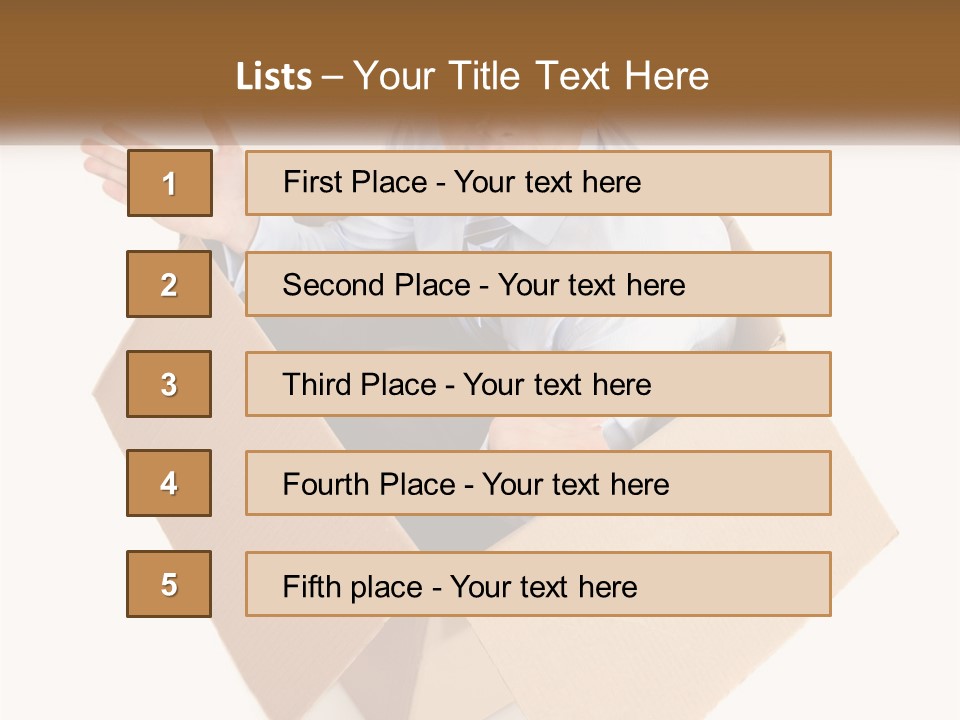 A Man Sitting In A Cardboard Box With His Hands Out PowerPoint Template