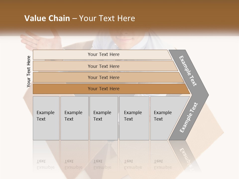 A Man Sitting In A Cardboard Box With His Hands Out PowerPoint Template
