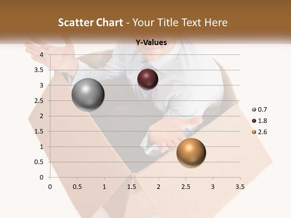 A Man Sitting In A Cardboard Box With His Hands Out PowerPoint Template