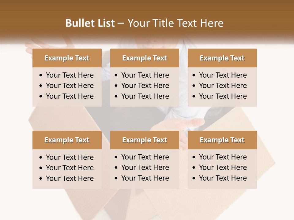 A Man Sitting In A Cardboard Box With His Hands Out PowerPoint Template