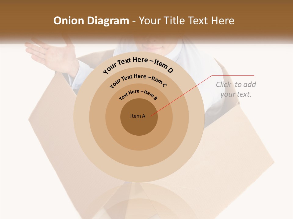 A Man Sitting In A Cardboard Box With His Hands Out PowerPoint Template