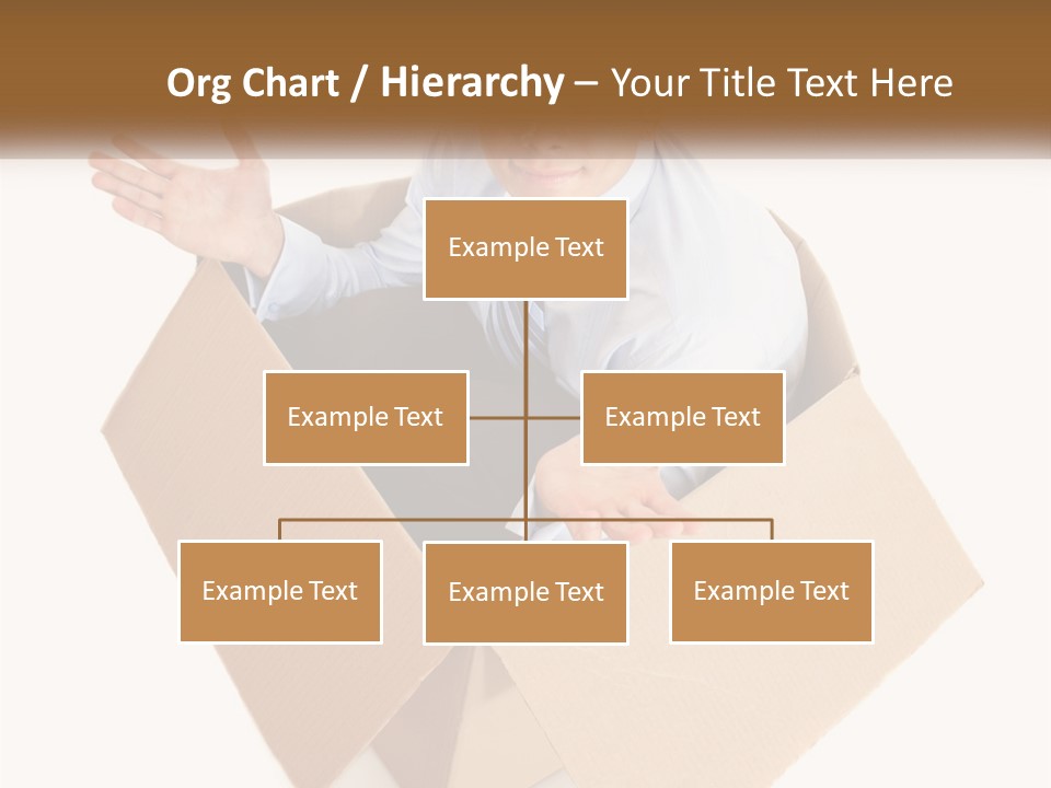 A Man Sitting In A Cardboard Box With His Hands Out PowerPoint Template