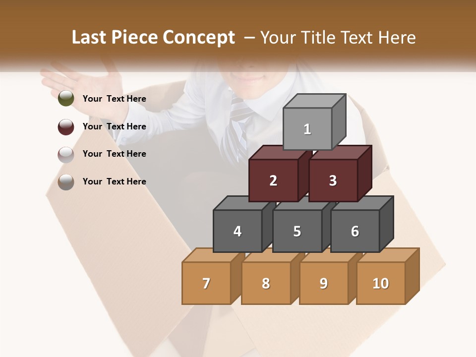 A Man Sitting In A Cardboard Box With His Hands Out PowerPoint Template