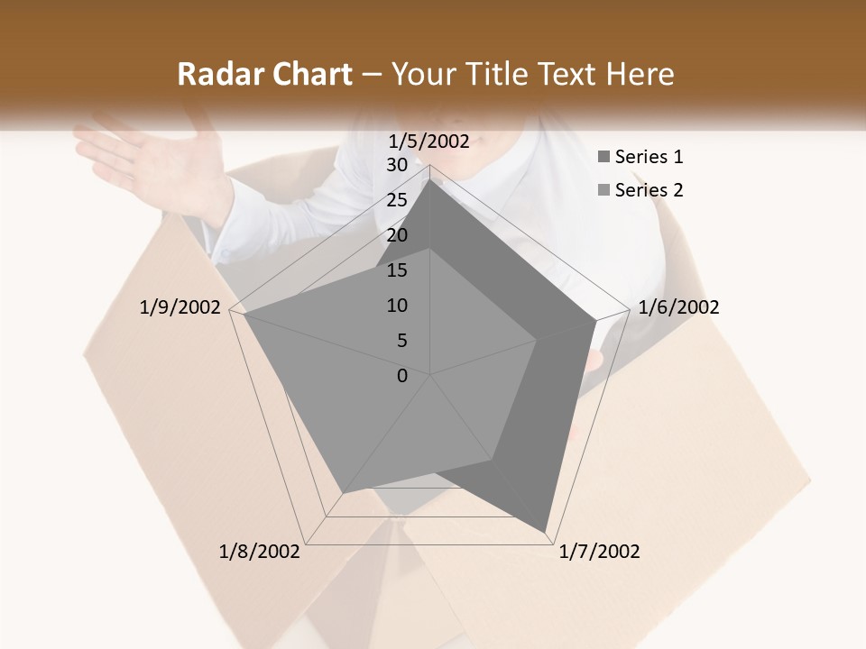 A Man Sitting In A Cardboard Box With His Hands Out PowerPoint Template