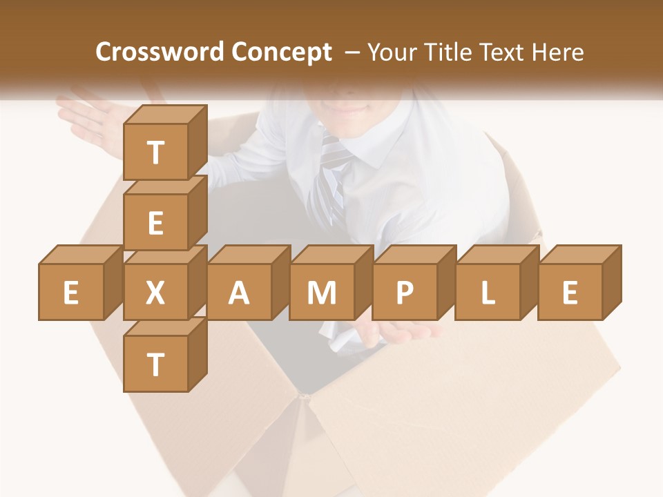 A Man Sitting In A Cardboard Box With His Hands Out PowerPoint Template