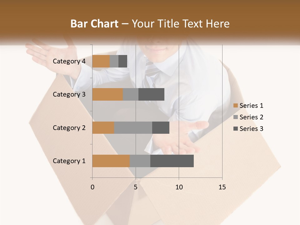 A Man Sitting In A Cardboard Box With His Hands Out PowerPoint Template
