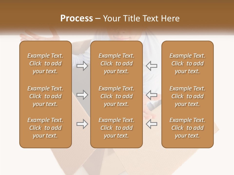 A Man Sitting In A Cardboard Box With His Hands Out PowerPoint Template