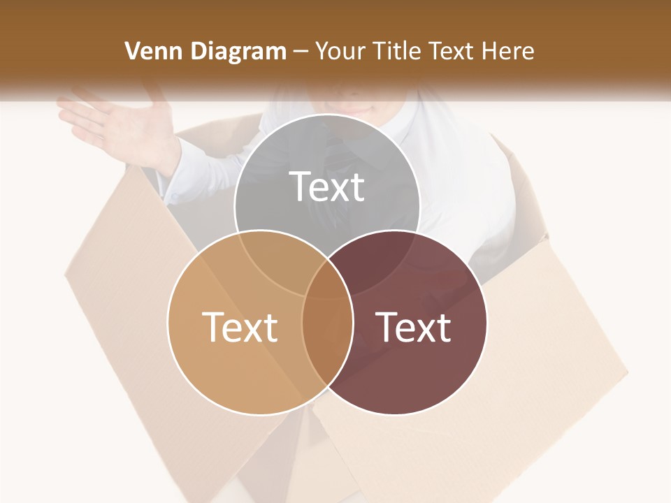 A Man Sitting In A Cardboard Box With His Hands Out PowerPoint Template