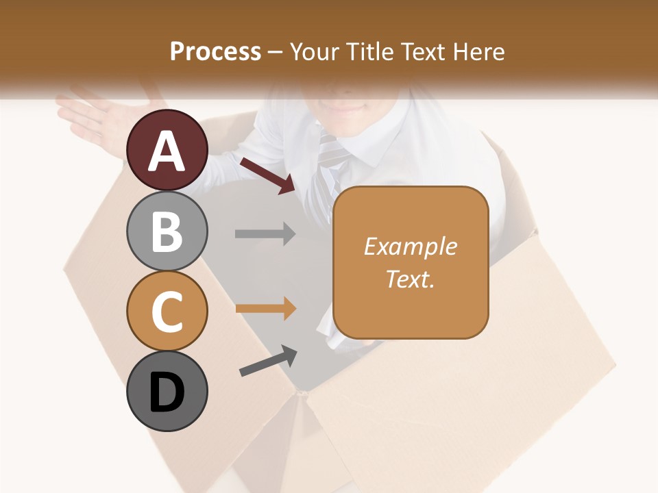 A Man Sitting In A Cardboard Box With His Hands Out PowerPoint Template