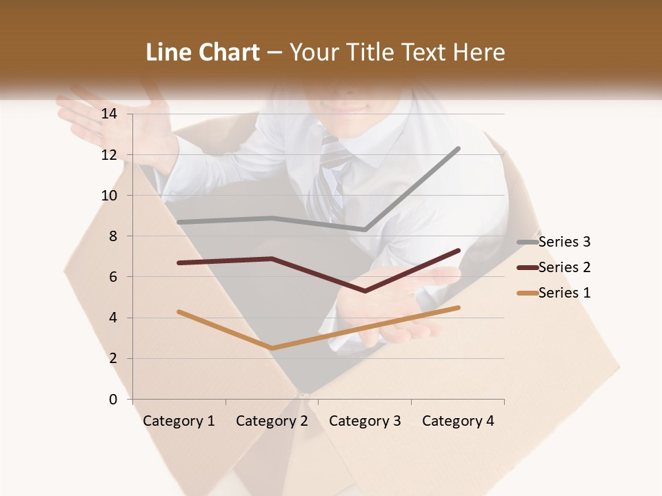 A Man Sitting In A Cardboard Box With His Hands Out PowerPoint Template
