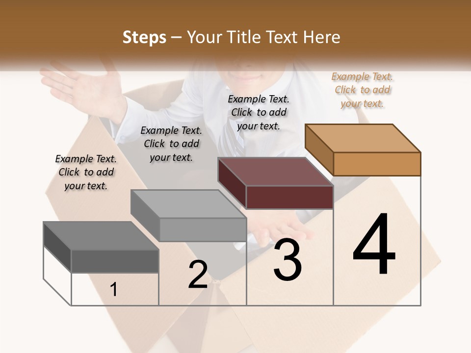 A Man Sitting In A Cardboard Box With His Hands Out PowerPoint Template