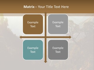 A Picture Of A Mountain Range With Trees In The Foreground PowerPoint Template