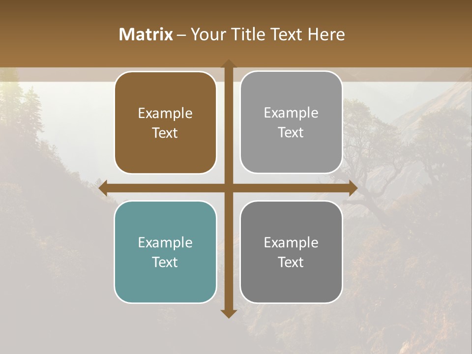 A Picture Of A Mountain Range With Trees In The Foreground PowerPoint Template