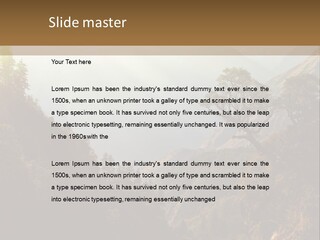 A Picture Of A Mountain Range With Trees In The Foreground PowerPoint Template