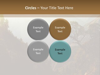 A Picture Of A Mountain Range With Trees In The Foreground PowerPoint Template