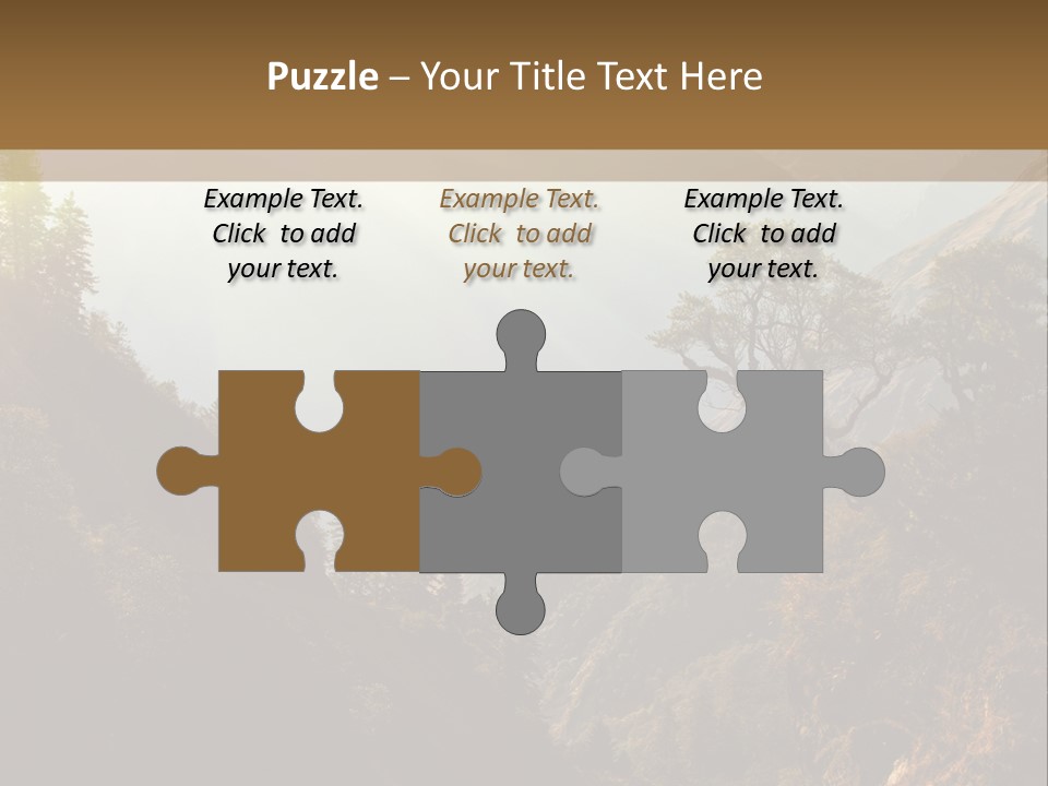 A Picture Of A Mountain Range With Trees In The Foreground PowerPoint Template