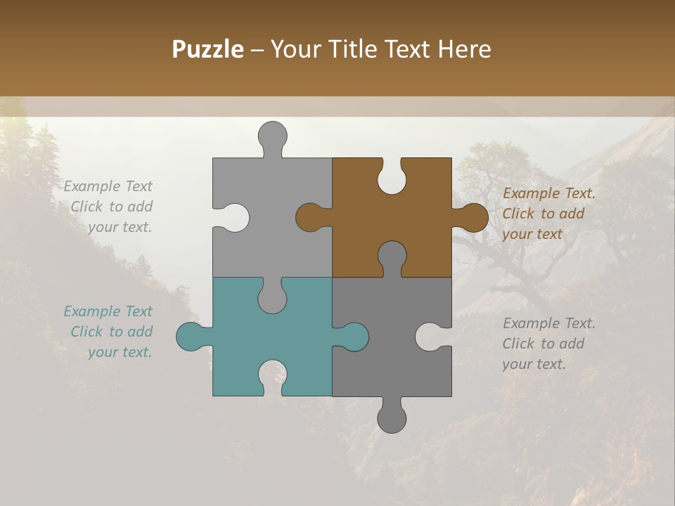 A Picture Of A Mountain Range With Trees In The Foreground PowerPoint Template