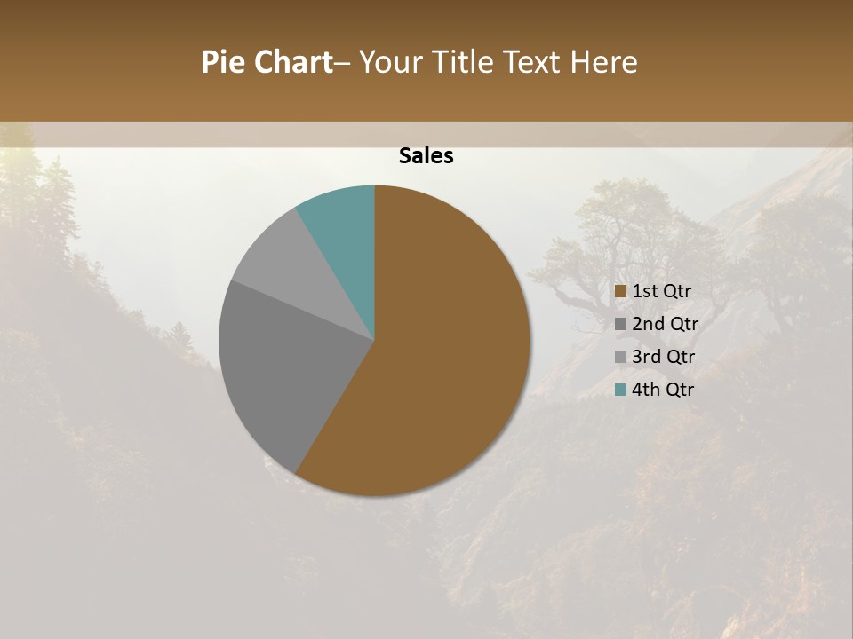 A Picture Of A Mountain Range With Trees In The Foreground PowerPoint Template